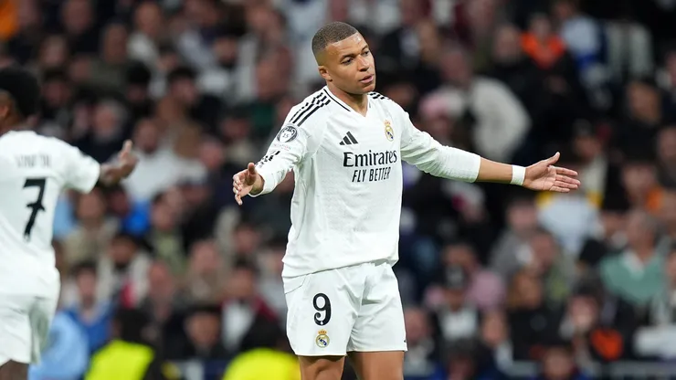 Kylian Mbappé durante jogo do Real Madrid