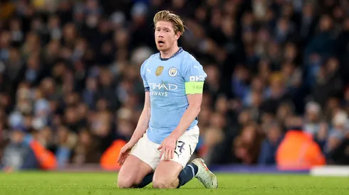 Kevin De Bruyne durante jogo do Manchester City