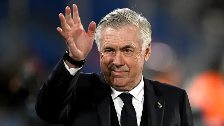Carlo Ancelotti em partida pelo Real Madrid