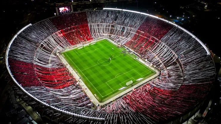 BUENOS AIRES, ARGENTINA - JULY 15: Aerial view of Monumental stadium prior a match between River Plate and Estudiantes as part of Liga Profesional 2023 at Estadio Más Monumental Antonio Vespucio Liberti on July 15, 2023 in Buenos Aires, Argentina. (Photo by Tomas Cuesta/Getty Images)