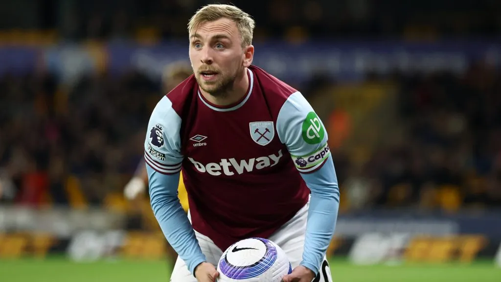 Jarrod Bowen em jogo do West Ham. Foto: Dan Istitene/Getty Images