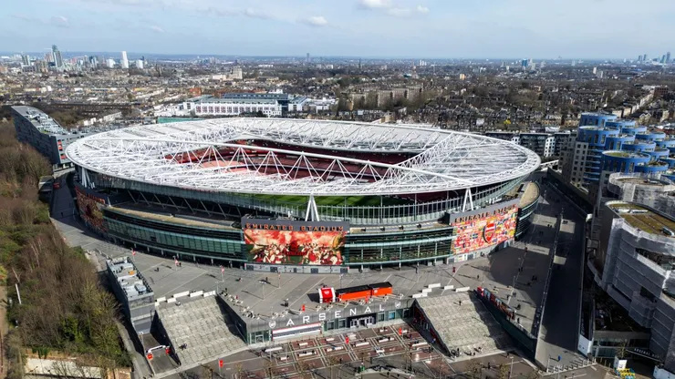 Emirates Stadium, palco de Arsenal x PSG pela Champions League (Richard Heathcote/Getty Images)