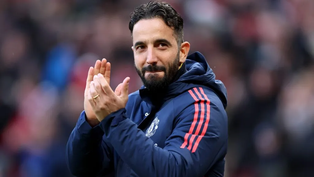 Ruben Amorim, técnico do Manchester United. Foto: Matt McNulty/Getty Images