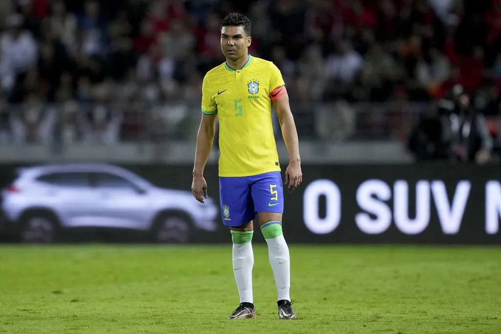 Casemiro, com a camisa amarela da Seleção Brasileira 