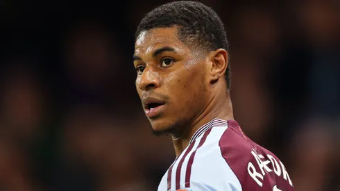 Marcus Rashford em jogo do Aston Villa. Foto: Carl Recine/Getty Images