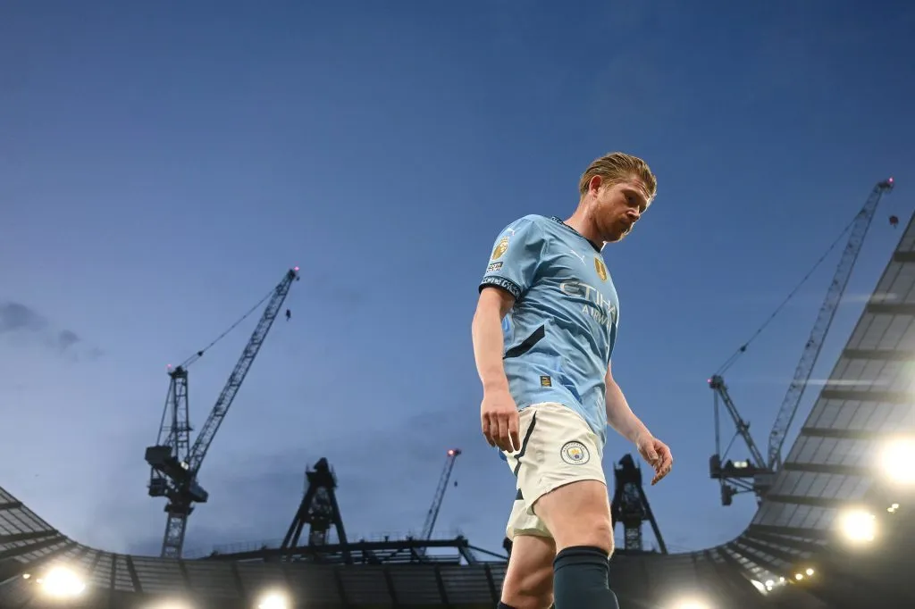 Kevin De Bruyne em jogo do Manchester City. (Photo by Michael Regan/Getty Images)