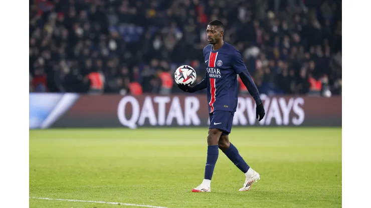 Dembélé em ação pelo PSG. Foto: Catherine Steenkeste/Getty Images for Qatar Airways