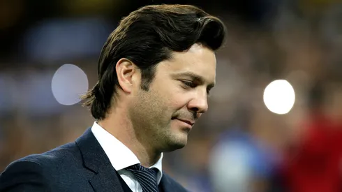 Santiago Solari durante partida do Real Madrid