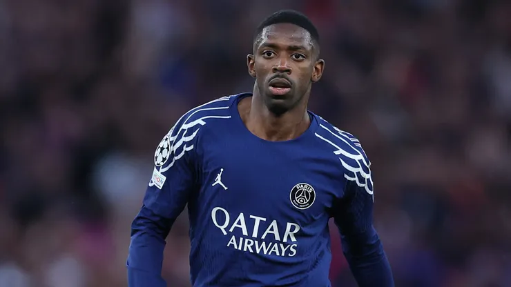 Ousmane Dembélé durante partida pelo PSG. Foto: Michael Steele/Getty Images