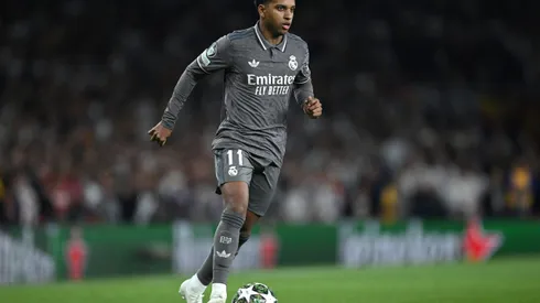 Rodrygo em ação pelo Real Madrid. (Photo by Shaun Botterill/Getty Images)