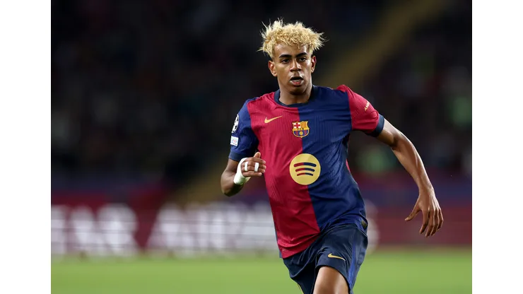 Lamine Yamal é peça fundamental no elenco do Barça. (Photo by Carl Recine/Getty Images)
