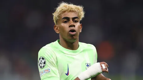 Lamine Yamal iguala marca de Neymar na Champions League mesmo com eliminação para a Inter. (Photo by Carl Recine/Getty Images)