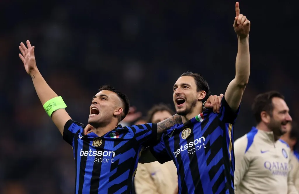 Classificação da Inter de Milão contra o Barcelona. Foto: Carl Recine/Getty Images
