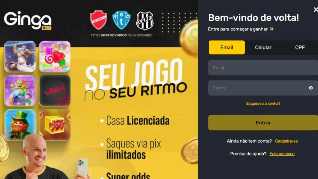 GingaBet cadastro 