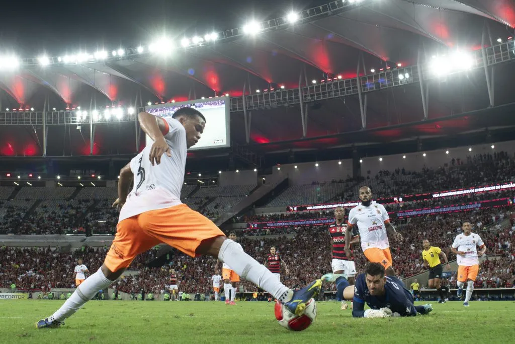 Final do Campeonato Carioca entre Nova Iguaçu e Flamengo, em 2024. Foto: Jorge Rodrigues/AGIF