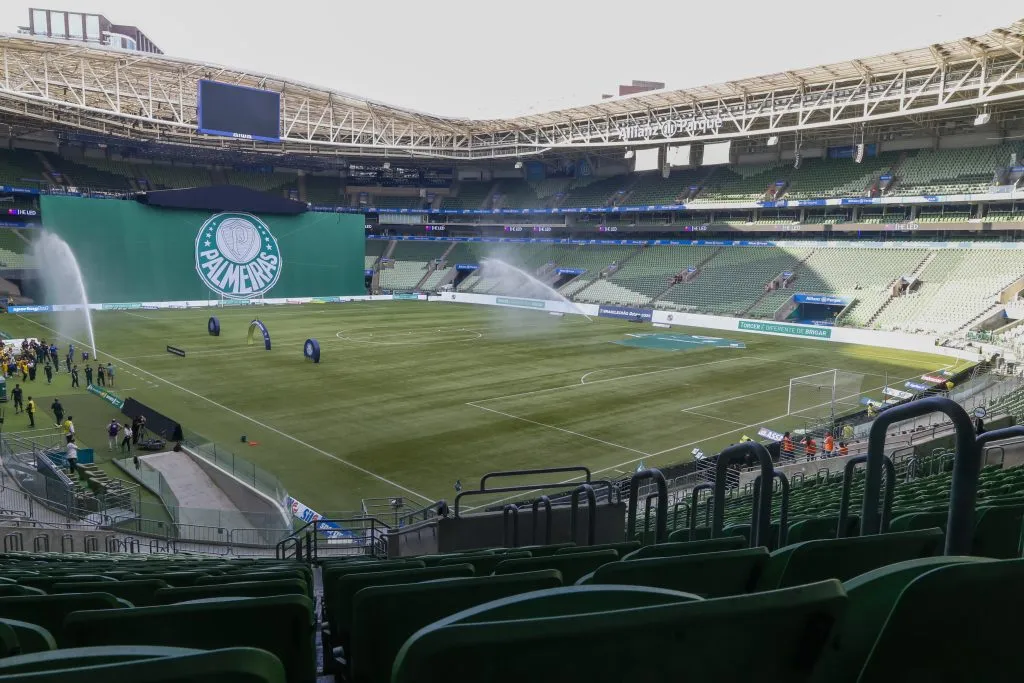 Visão geral dentro do estádio antes de uma partida entre Palmeiras e Bahia, como parte do Brasileirão 2025, no Allianz Parque em 27 de abril de 2025, em São Paulo, Brasil. (Foto de Miguel Schincariol/Getty Images)