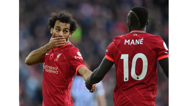 Salah e Mané quando atuavam juntos pelo Liverpool