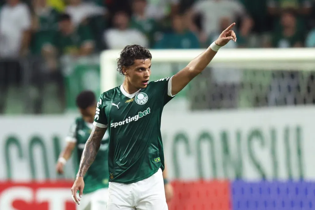 Richard Ríos pelo Palmeiras. (Photo by Alexandre Schneider/Getty Images)