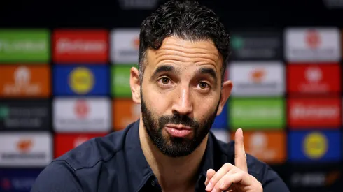 Ruben Amorim, técnico do Manchester United, cobrou Manuel Ugarte em entrevista. Foto: Matt McNulty