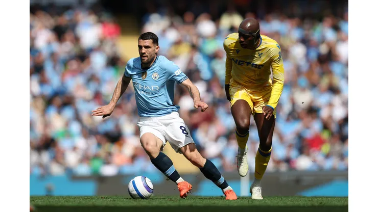 Na final da FA Cup deste sábado, o Manchester City tenta salvar sua temporada com mais uma taça, enquanto o Crystal Palace sonha com seu primeiro grande título. (Foto de Matt McNulty/Getty Images)