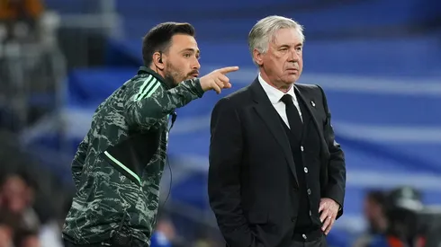 Davide Ancelotti, auxiliar de Carlo Ancelotti durante partida