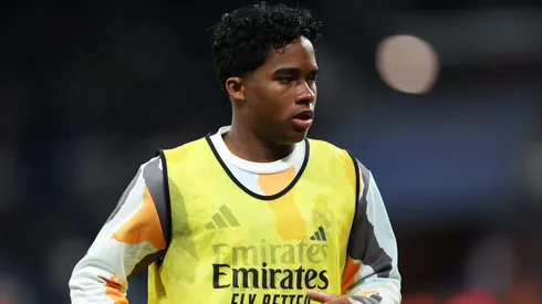 Valencia insiste e vai tentar o empréstimo do atacante Endrick, do Real Madrid, em janeiro (Photo by Florencia Tan Jun/Getty Images)