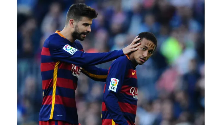 Piqué e Neymar quando atuavam juntos pelo Barcelona