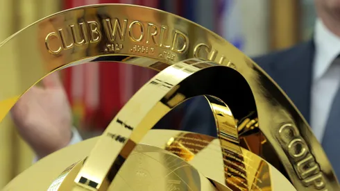 Troféu do Mundial de Clubes de 2025 (Photo by Anna Moneymaker/Getty Images)
