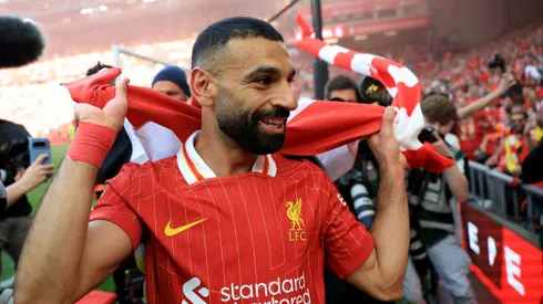 Salah é o grande craque do Liverpool na temporada (Photo by Carl Recine/Getty Images)