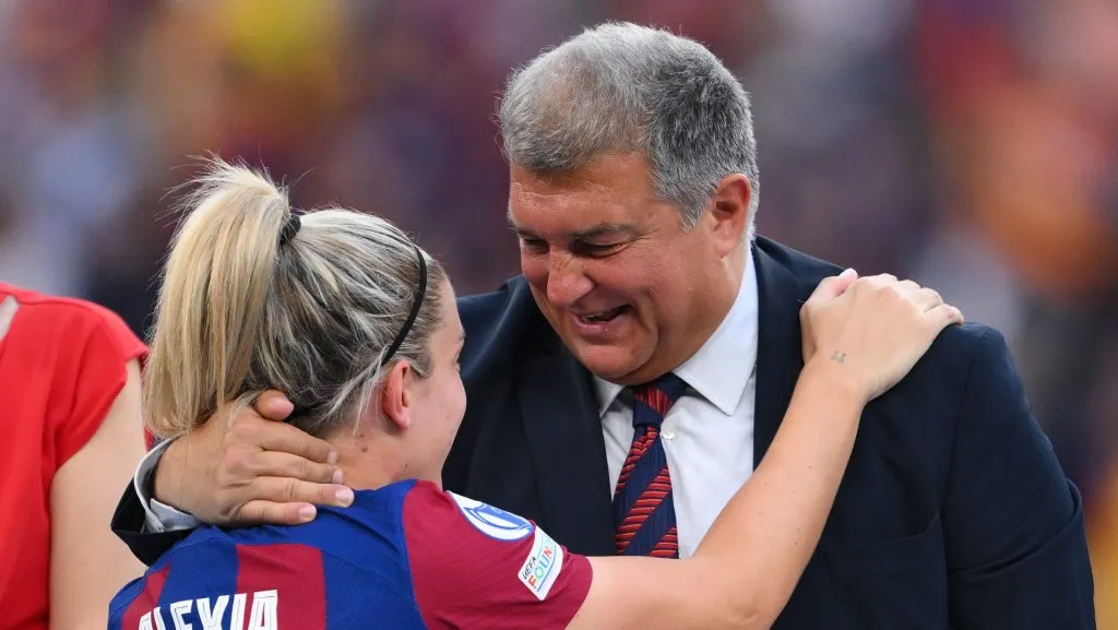 Joan Laporta, do Barcelona e Alexia Putellas