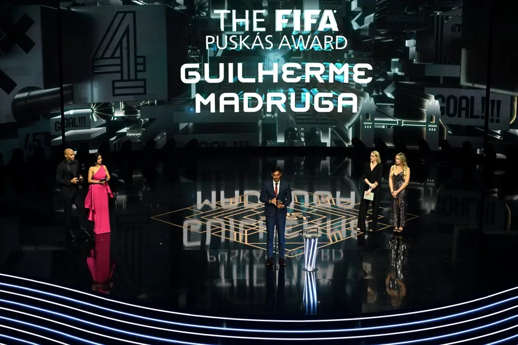 Guilherme Madruga na cerimônia do Fifa The Best. Foto: Kate Green/Getty Images