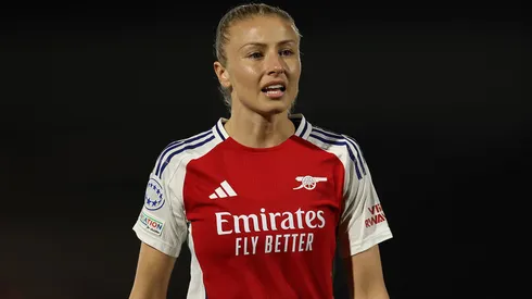 Jogadora do Arsenal, Leah Williamson comenta sobre a expectativa do time para a final da Women's Champions League (Photo by Julian Finney/Getty Images)
