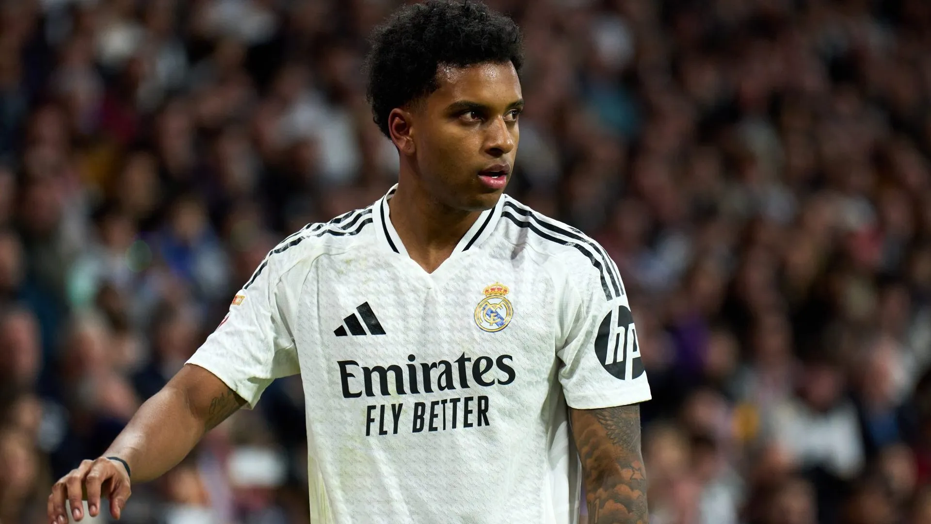 Rodrygo durante partida pelo Real Madrid