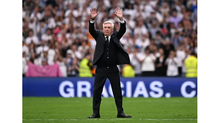 Ancelotti em sua despedida pelo Real Madrid