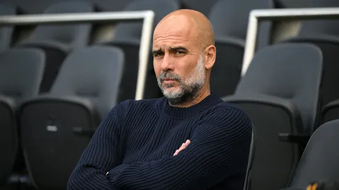 Pep Guardiola em partida pelo Manchester City. Foto: Alex Broadway/Getty Images