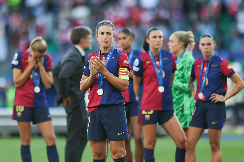 Jogadoras do Barcelona após a final da Women's Champions League (Photo by Maja Hitij/Getty Images)