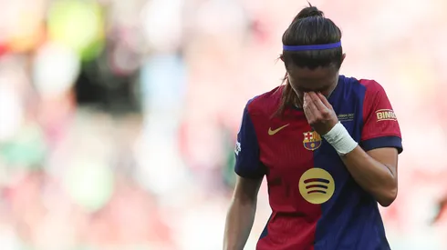 Meio-campista do Barcelona, Aitana Bonmatí, se diz magoada com a derrota na final da Women's Champions League (Photo by Maja Hitij/Getty Images)