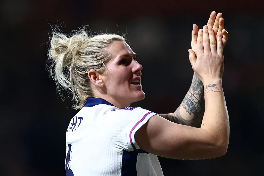 Millie Bright após partida da Seleção da Inglaterra (Photo by Dan Istitene/Getty Images)