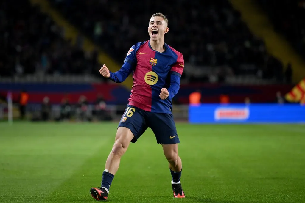 Fermín López em jogo do Barcelona. (Photo by David Ramos/Getty Images)