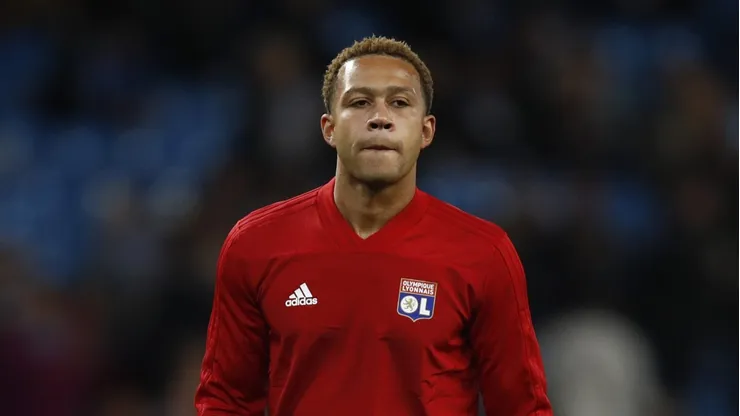 Memphis Depay quando era jogador do Lyon. Foto: Julian Finney/Getty Images