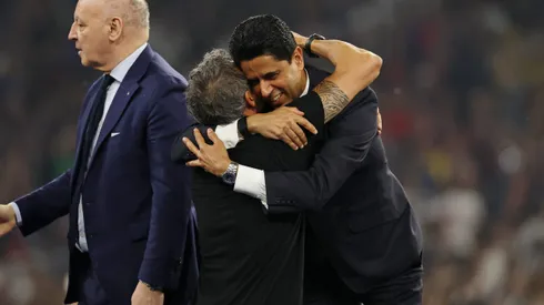 Presidente do PSG e Luis Enrique comemoram título inédito do clube
