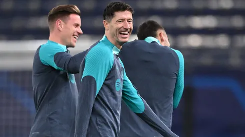 Ter Stegen e Lewandowski juntos no Barcelona. Foto: Stuart Franklin