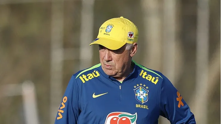 Ancelotti coloca Vini Jr e Estêvão como titulares. Foto: Miguel Schincariol/Getty Images