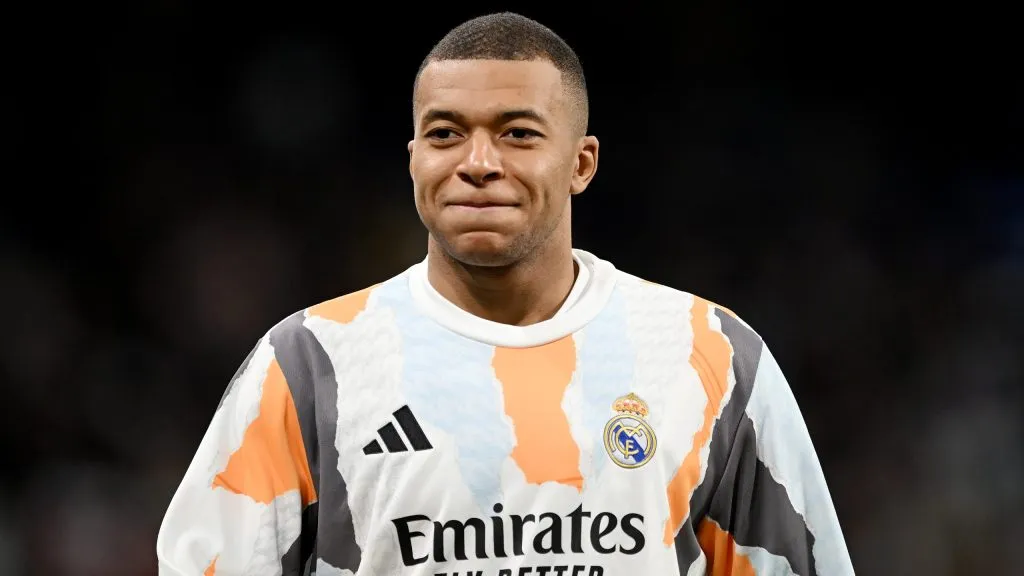 Mbappé em jogo do Real Madrid. Foto: Denis Doyle/Getty Images