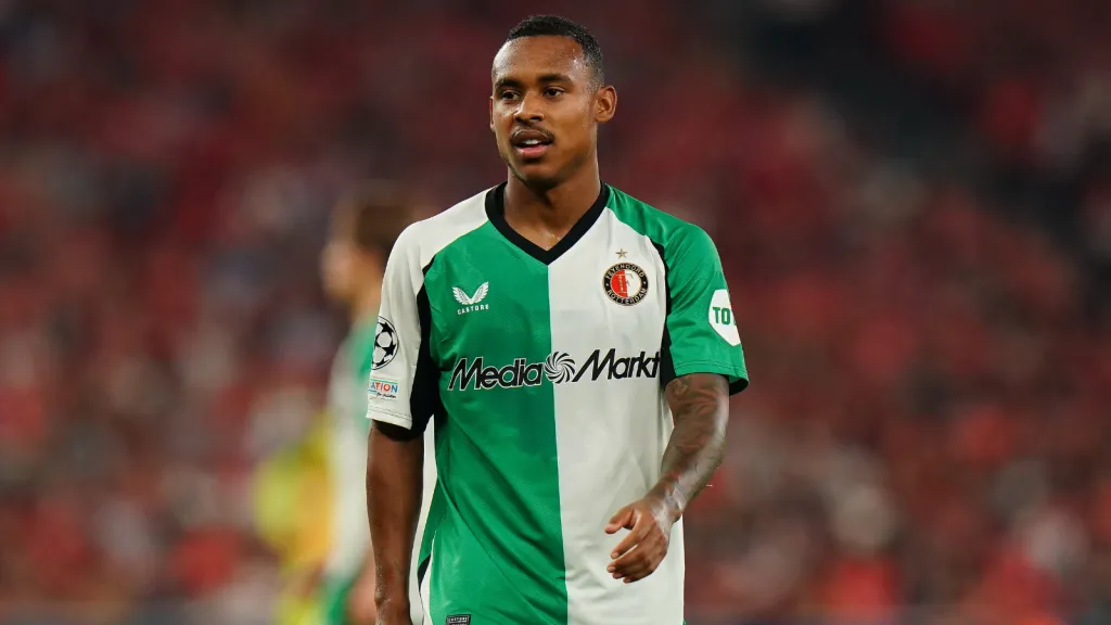 Igor Paixão pelo Feyenoord na Champions League. Foto: Getty Images