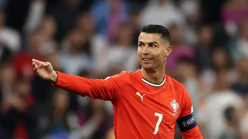 Cristiano Ronaldo comemorando gol no jogo de Portugal. Foto: Baron/Getty Images