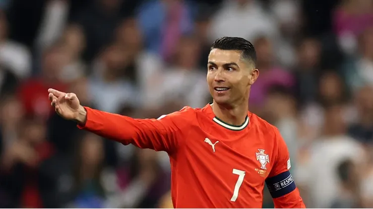 Cristiano Ronaldo comemorando gol no jogo de Portugal. Foto: Baron/Getty Images