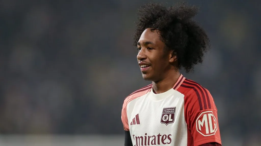 Malick Fofana em jogo do Lyon. Foto: Ahmad Mora/Getty Images