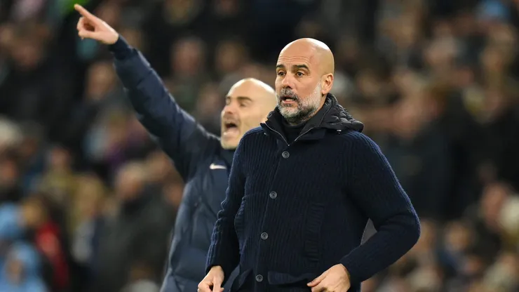 Maresca e Guardiola em jogo da Premier League. Foto: Michael Regan