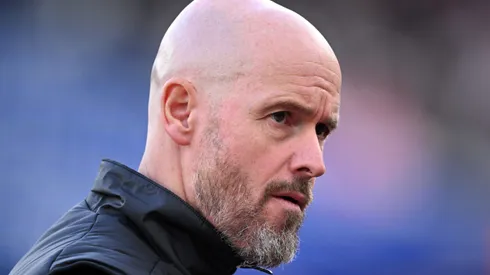 Ten Hag, técnico do Bayer Leverkusen. Foto de Justin Setterfield/Getty Images